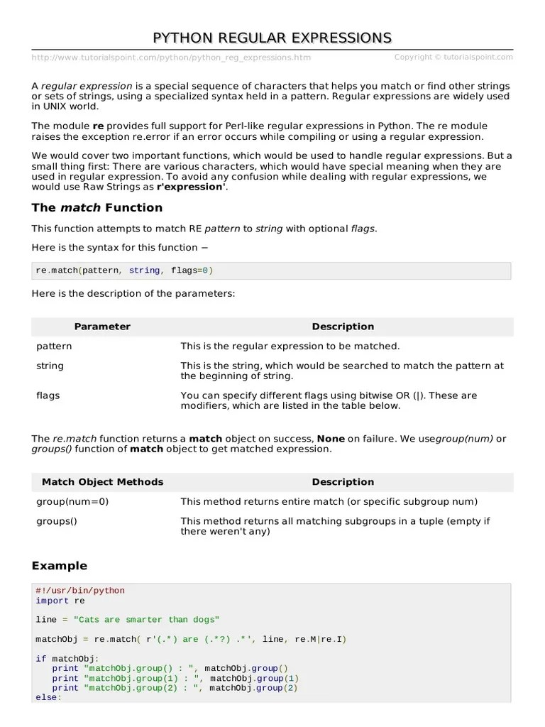 Python Regex | PDF | Regular Expression | Typography
