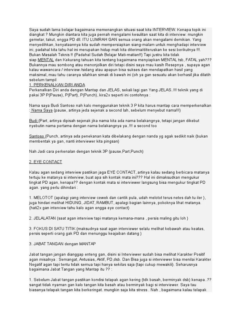 Print Wawancara | PDF