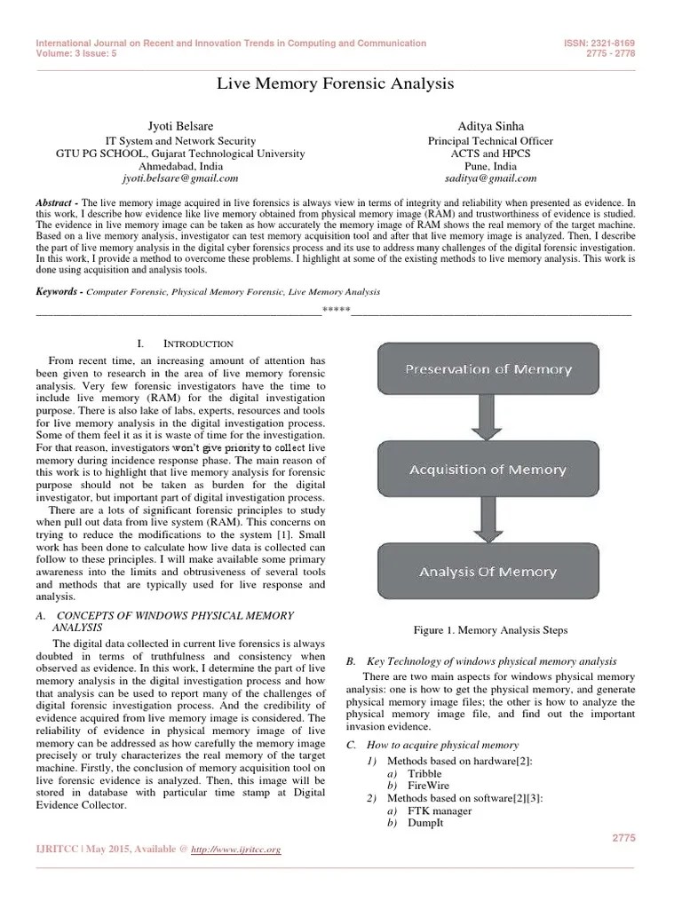 Live Memory Forensic Analysis | PDF | Computer Forensics | Digital Forensics