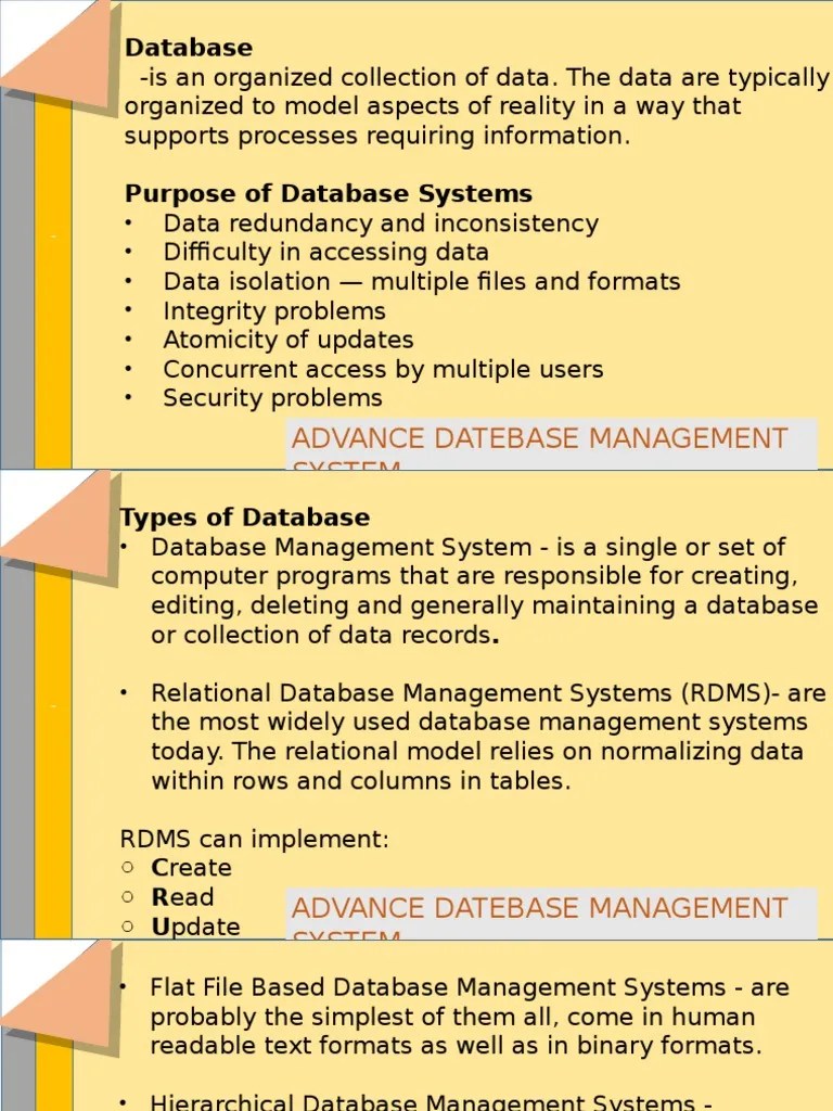 Advance Database | Download Free PDF | Relational Database | Relational ...