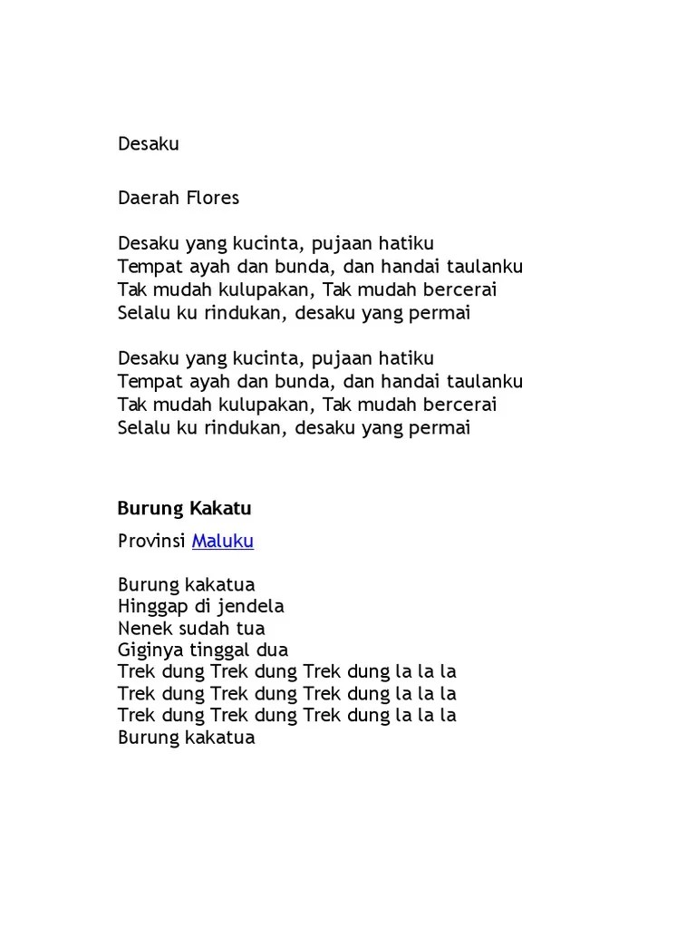 Lagu Lagu Daerah | PDF