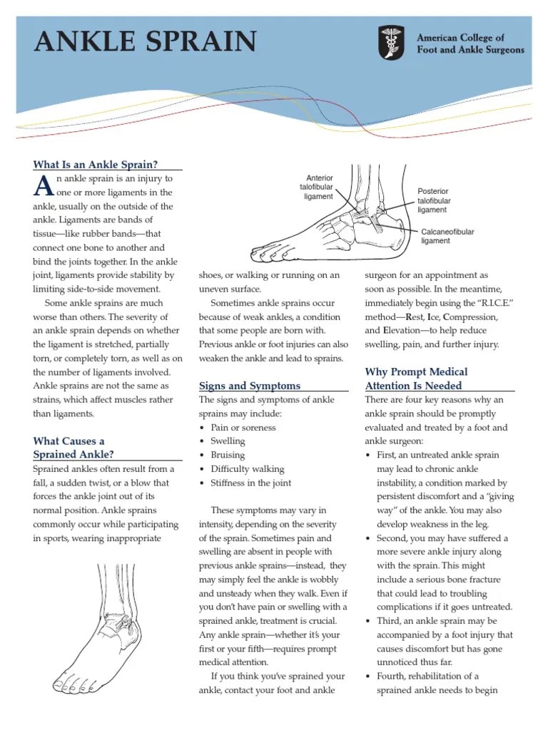 What Is An Ankle Sprain? | PDF