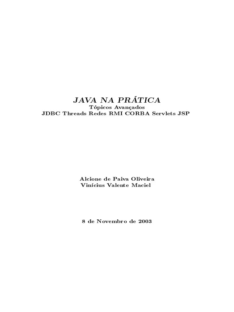Java Na Pratica | PDF | Thread (informática) | Ponteiro (programação De Computadores)