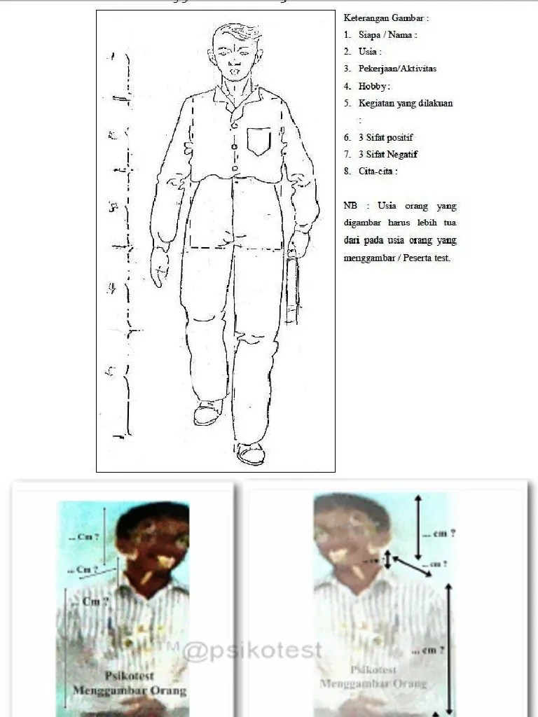 Memecahkan Psikotest Gambar (Gambar Orang - Draw A Man) | PDF