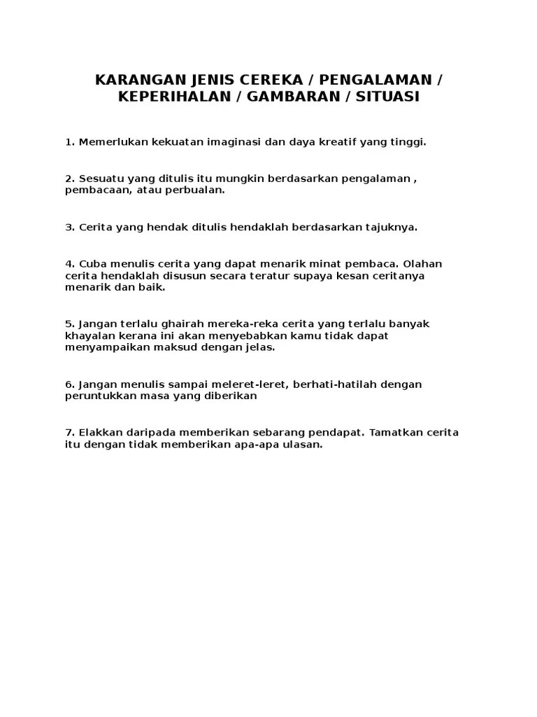 Karangan jenis melengkapkan cerita 1. Karangan Jenis Cereka Pdf