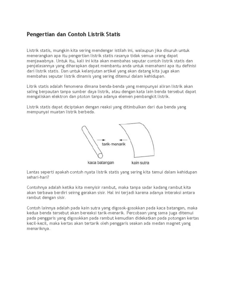 Tangan yang memiliki inti atom yang dikelilingi oleh elektron akan . Pengertian Dan Contoh Listrik Statis Pdf