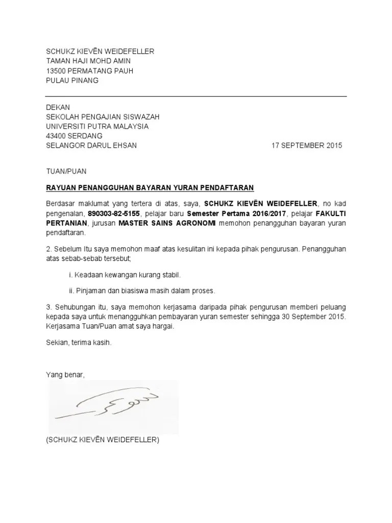 Bagaimana Nak Pos Surat Penangguhan Bayaran Pinjaman Pendidikan Mara