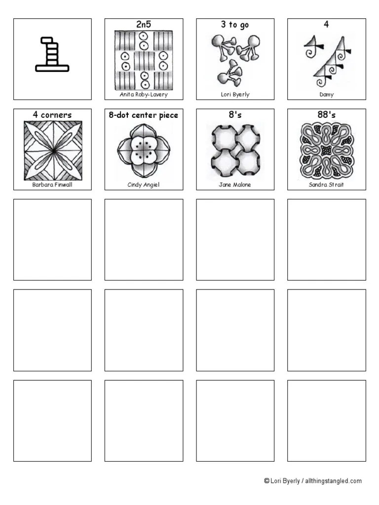 Zentangle Patterns | PDF