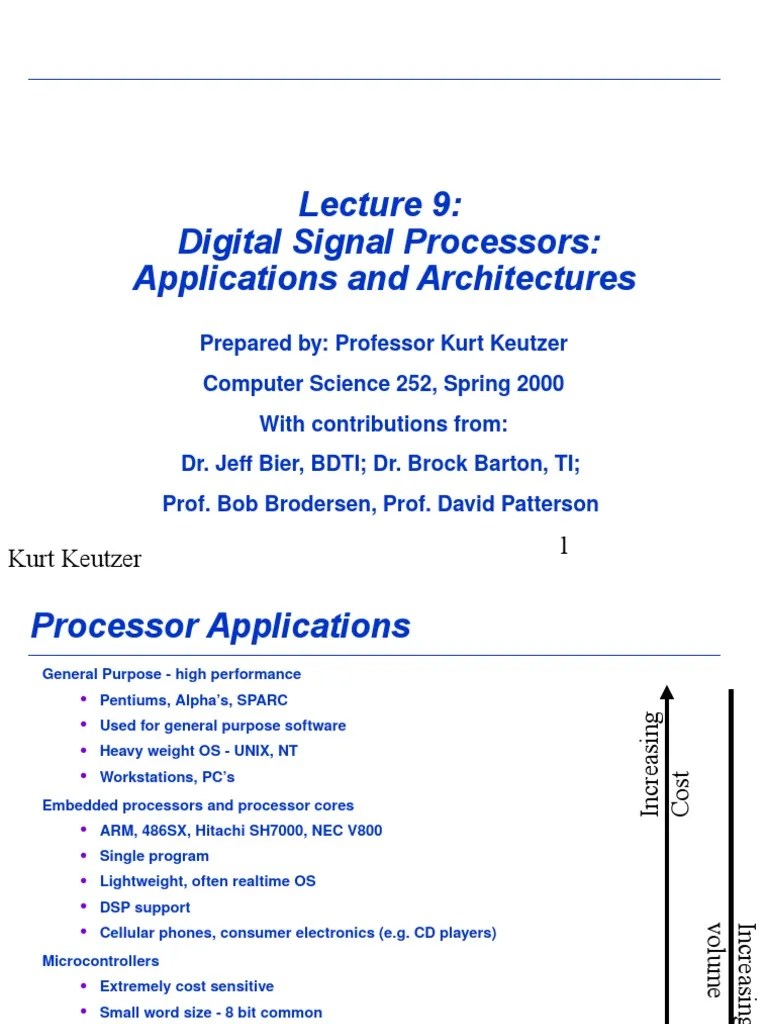 Digital Signal Processors Application Architecture | PDF | Digital ...