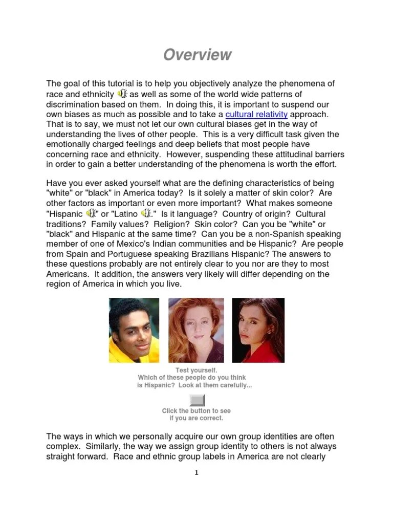 Ethnicity And Race 9 | PDF | Race And Ethnicity In The United States Census | Race And Ethnicity ...