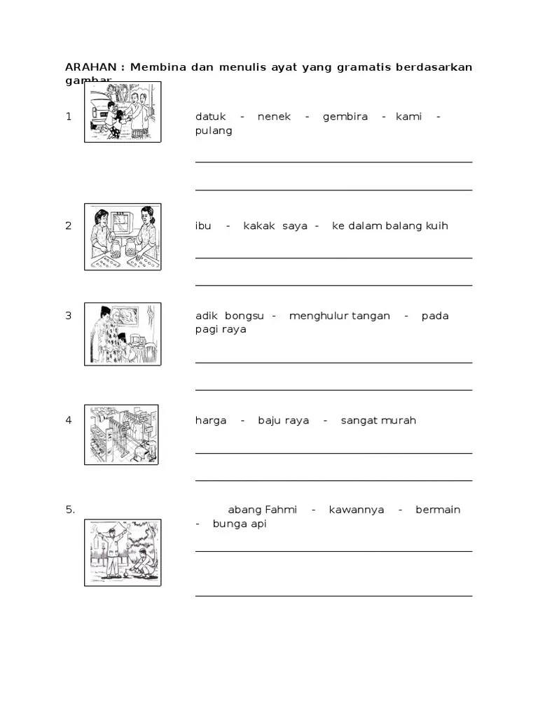 Latihan Membina Ayat Tahun 3 : Gambar Bina Ayat Tahun 3 Mariodsxz