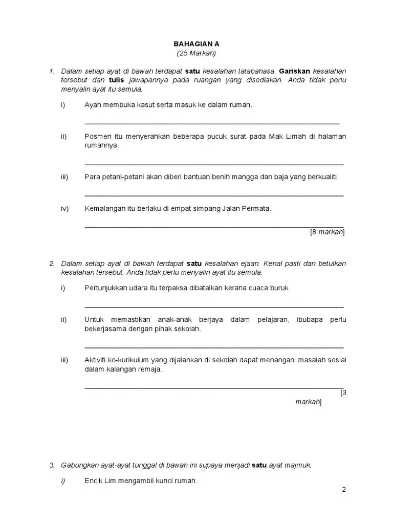 Remaja dan kebersihan diri kuiz rancangan mainan. Bahasa Melayu Tingkatan 1 Pdf