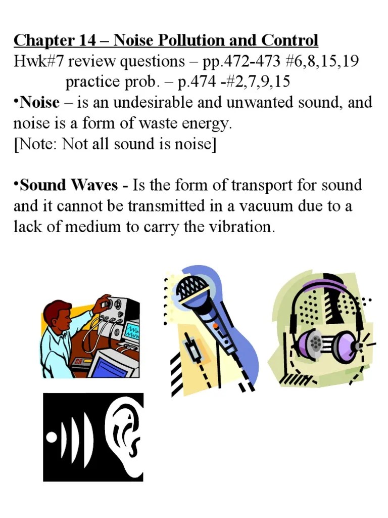 Chapter 14 - Noise Pollution And Control | PDF | Sound | Decibel