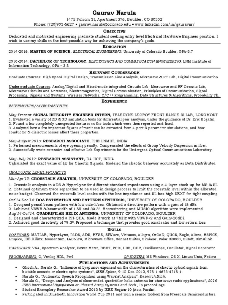 Resume Gaurav Narula Sinyal Teknik Listrik Rekayasa