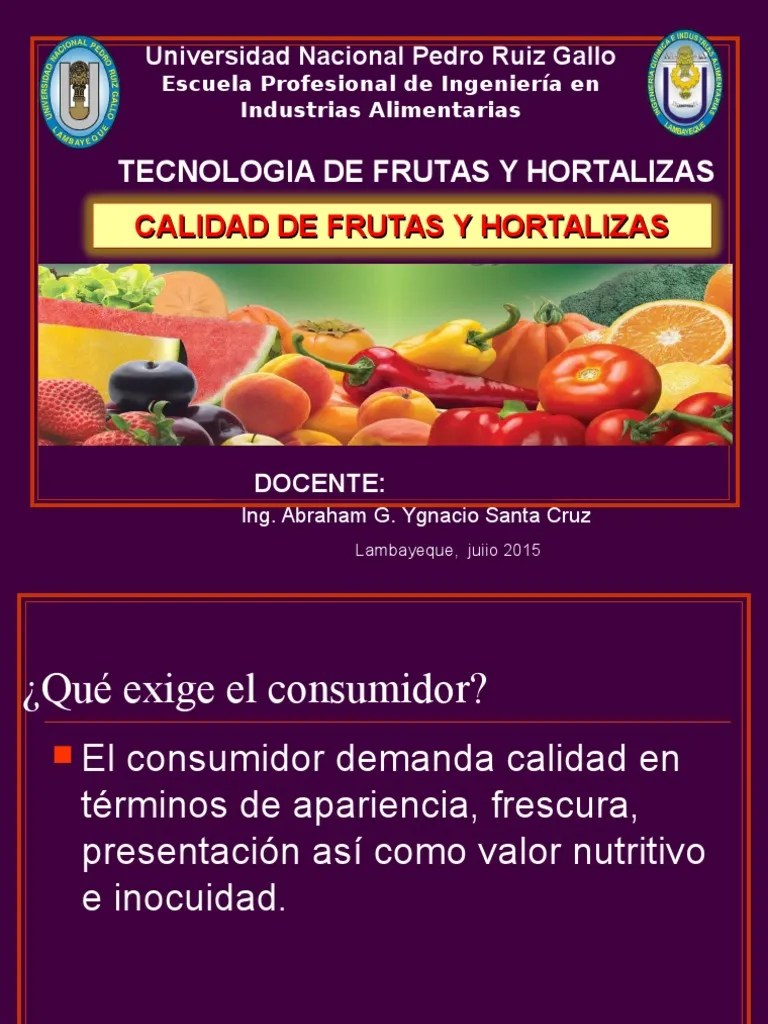 3 Calidad De Frutas Y Hortalizas | Análisis De Riesgo Y Puntos Críticos ...