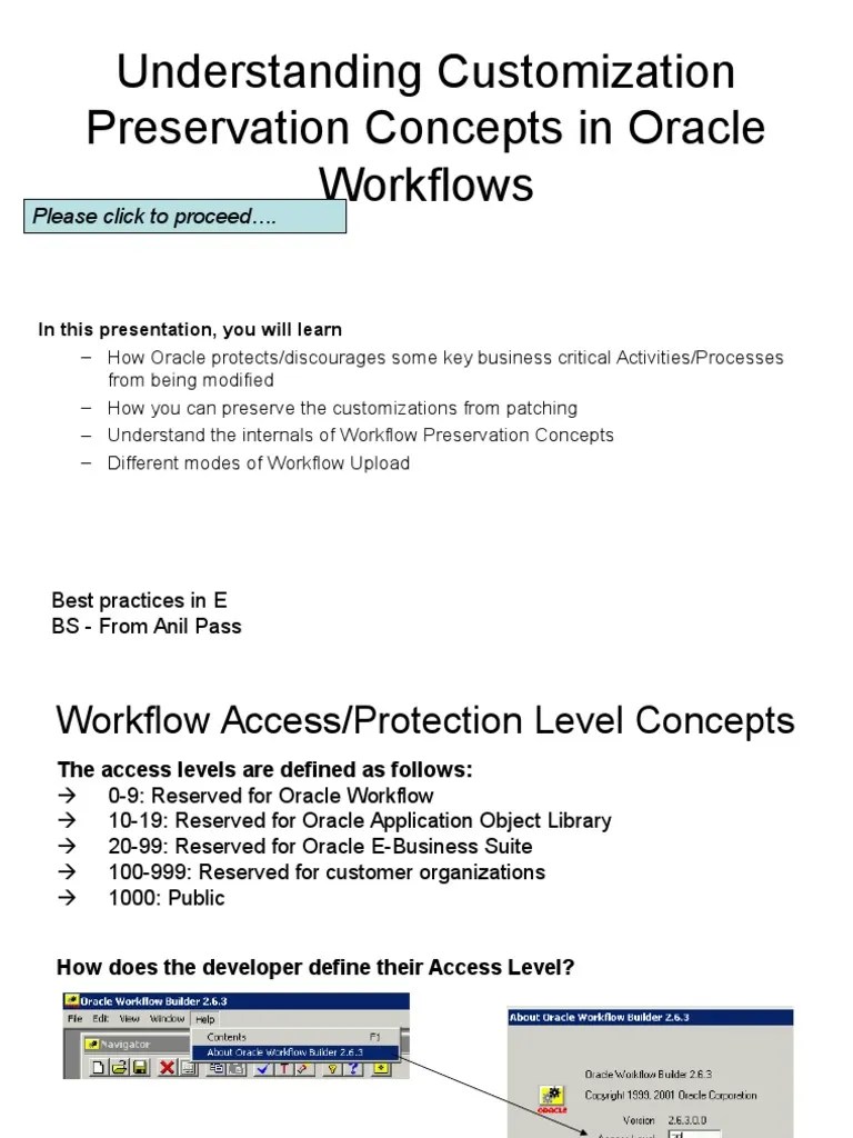 Preserve Customizations In Oracle Workflow | PDF