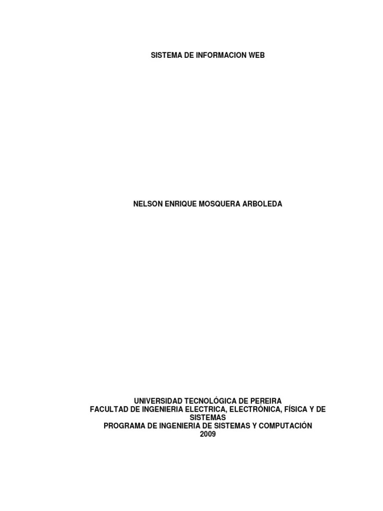 Diseño De Un Sistema De Informacion | PDF | Middleware | Servidor ...