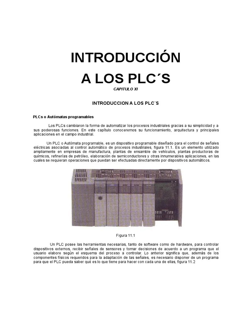 Introduccion A Los Controladores Lógicos Programables | PDF | Controlador Lógico Programable ...