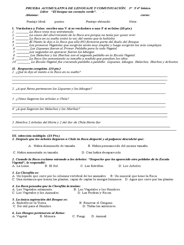 El Bosque Un Corazon Verde. | PDF | Plantas | Hongo