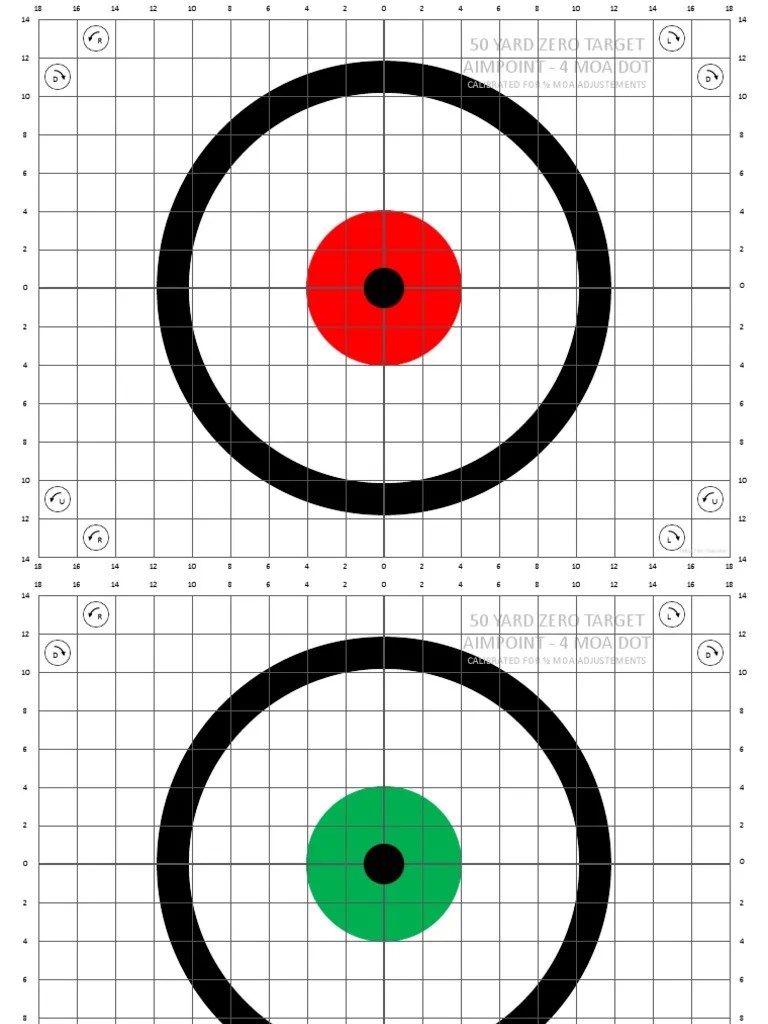 50 yard aimpoint zeroing targets