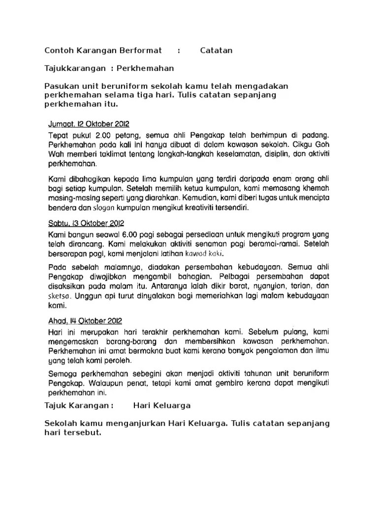 Contoh karangan pengalaman pulang ke kampung. Contoh Contoh Karangan Sambutan Hari Keluarga Tukaffe Com