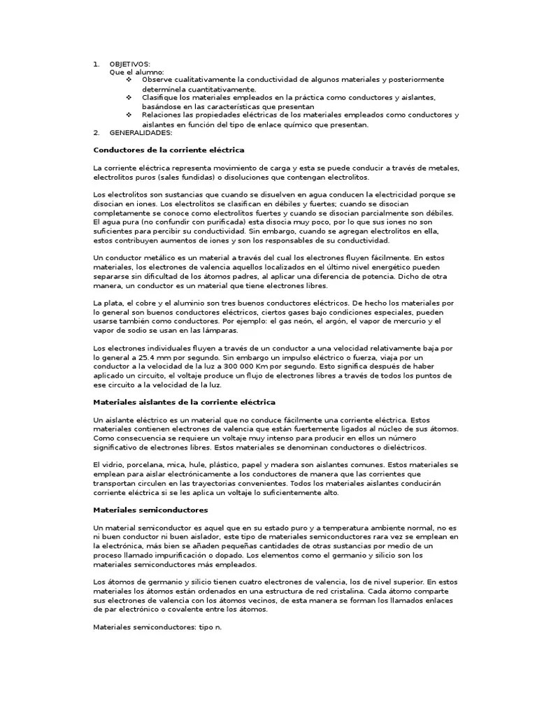 Materiales Electricos | PDF | Semiconductores | Electrólito