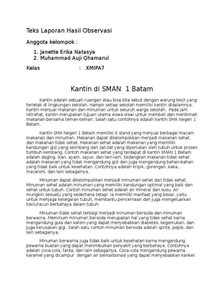 Kamu sedang melakukan penelitian dan bingung cara melaporkan hasilnya? Teks Laporan Hasil Observasi Pdf