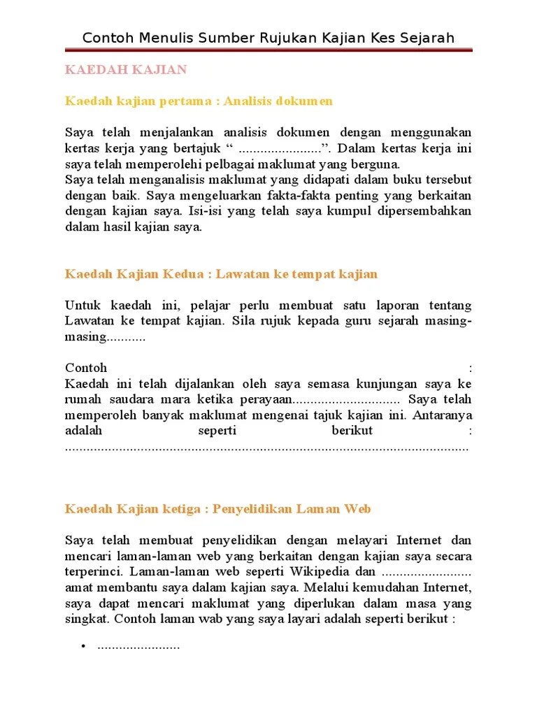 28.09.2022 · koleksi nota ringkas dan skema jawapan sejarah kertas 3 bagi tingkatan 3 (pt3) hingga tingkatan 5 (spm) categories. CONTOH KAEDAH KAJIAN