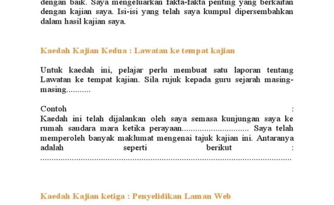 1 gedung radius prawiro lantai 9, jakarta pusat 10710 fax: Contoh Objektif Kajian Sejarah Spm Panduan Membuat