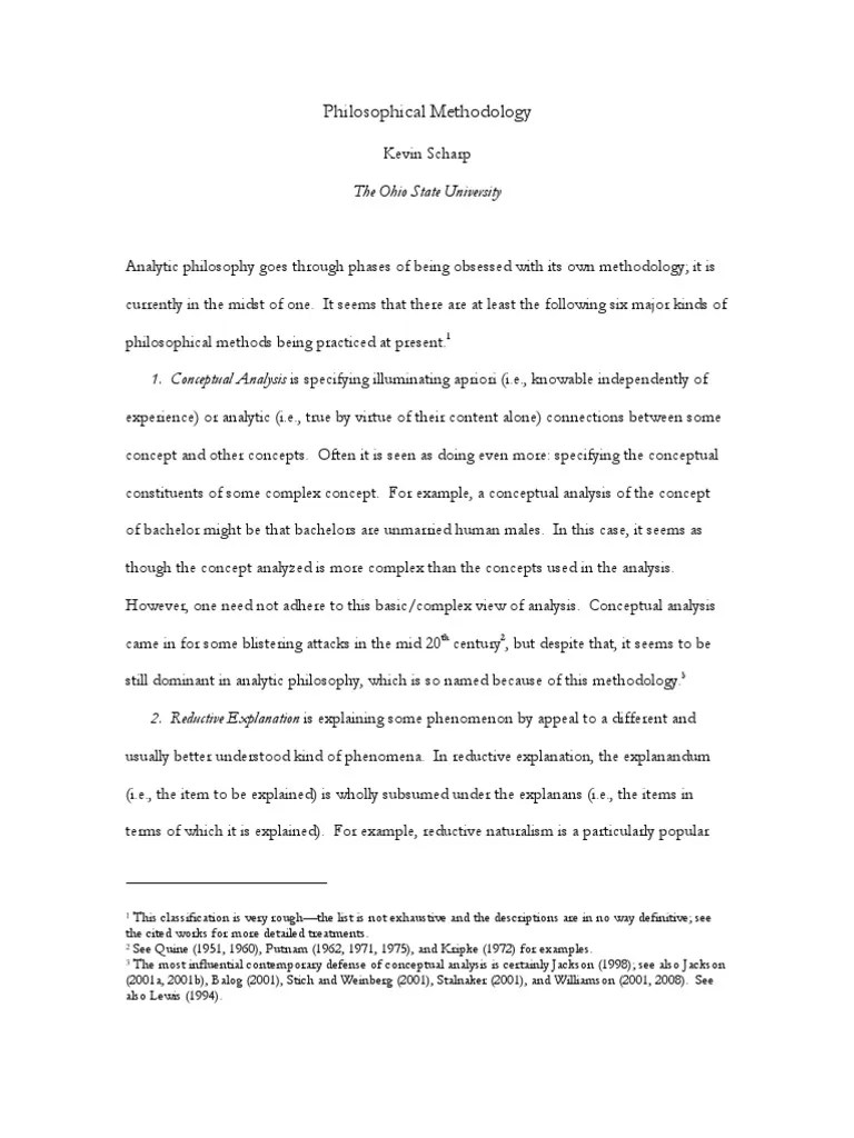 Philosophical Methodology: The Ohio State University | PDF | Naturalism (Philosophy) | Pragmatism