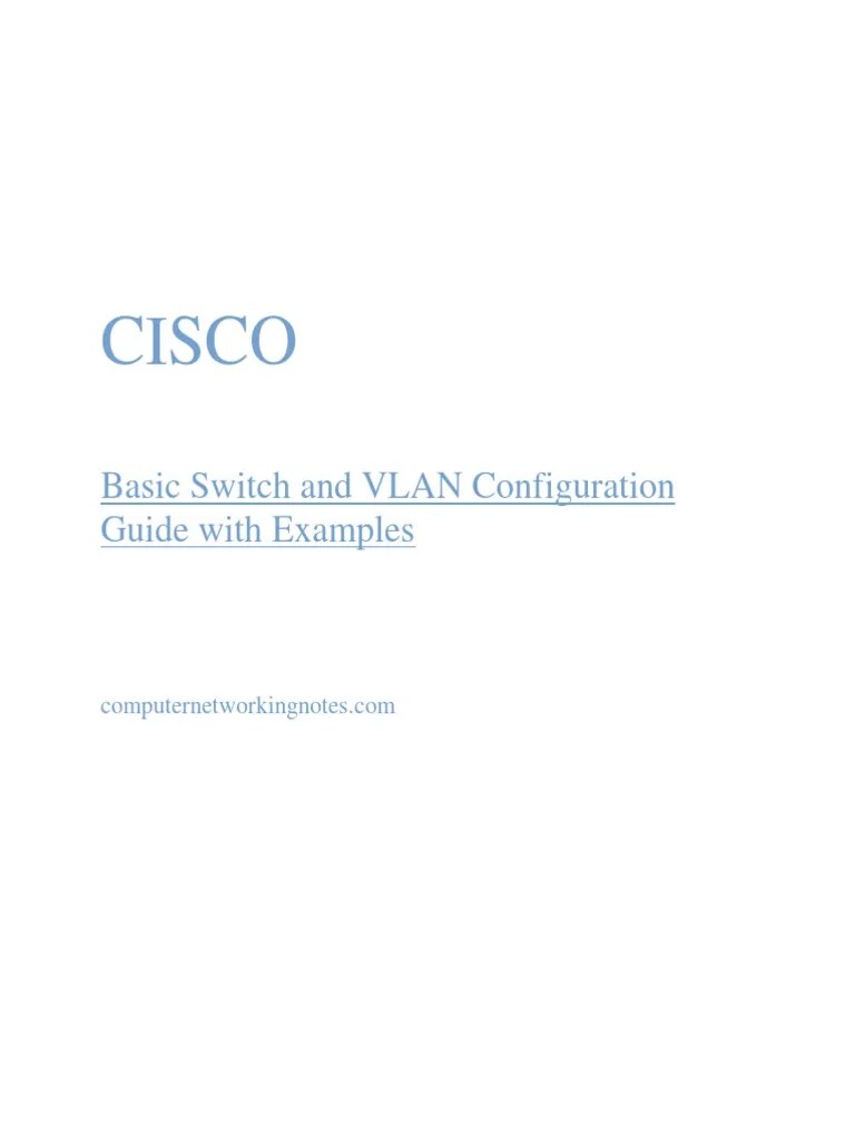 Cisco CLI | Network Switch | Computer Network