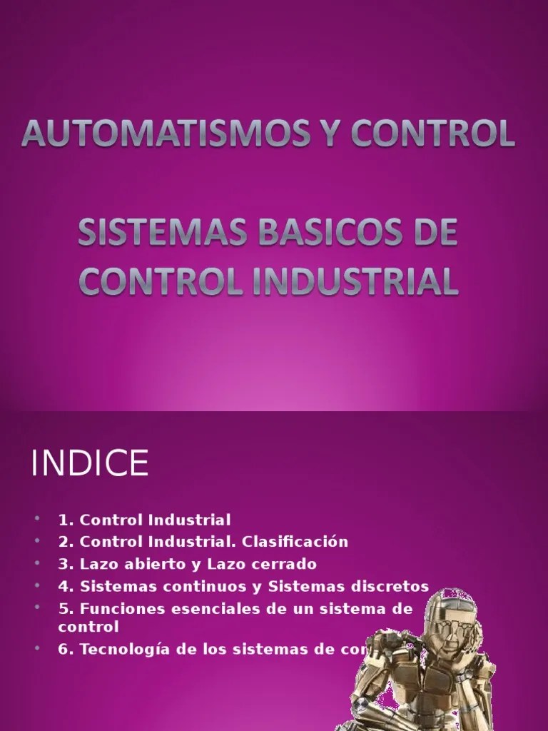 Automatismos Y Control Sistemas Basicos Control Industrial | PDF | Sistema De Control | Señal ...