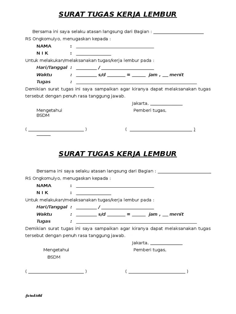 Contoh dan cara membuat form surat perintah lembur sederhana dengan microsoft words. Contoh Formulir Surat Perintah Lembur Quirkyinsanity