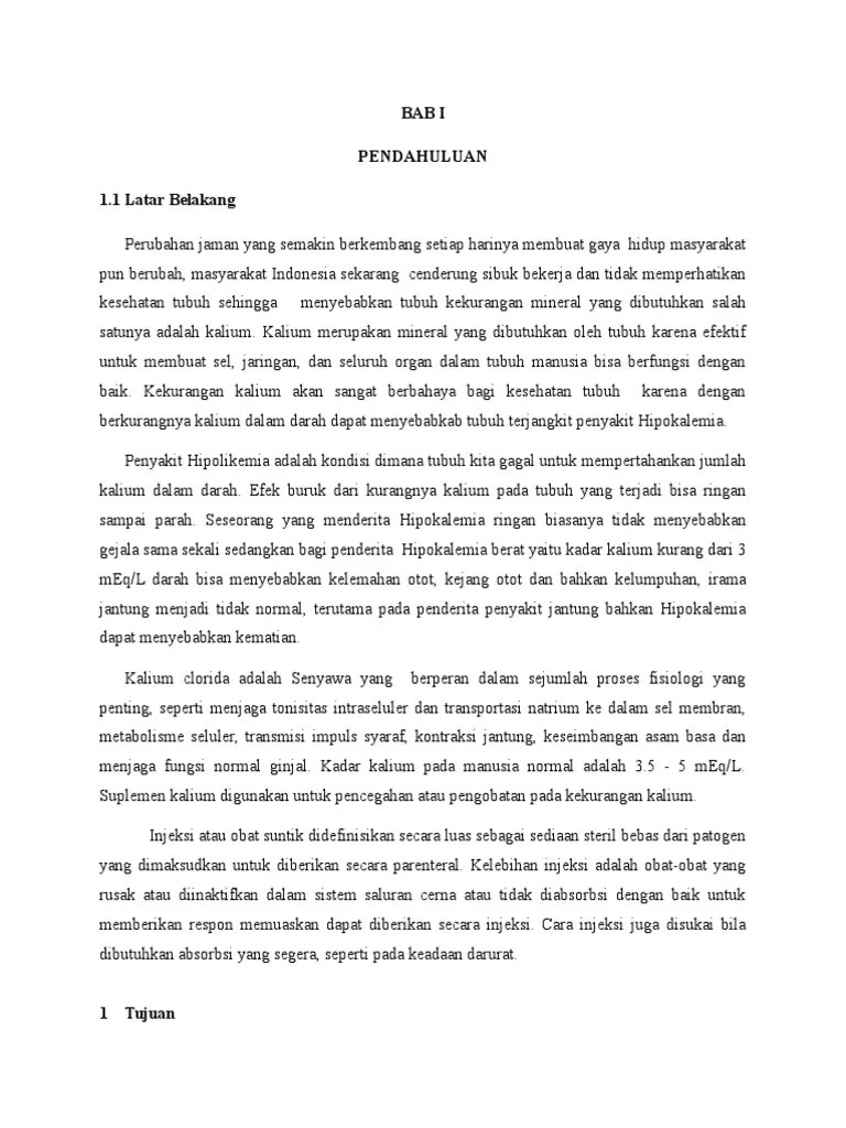 FTS INJEKSI KCL PALING BARU | PDF