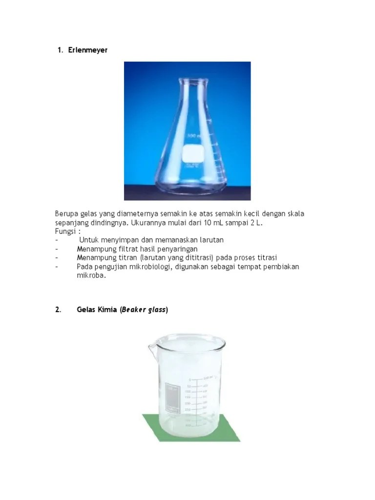 Alat-Alat Laboratorium Yang Terbuat Dari Plastik Dan Kaca | PDF