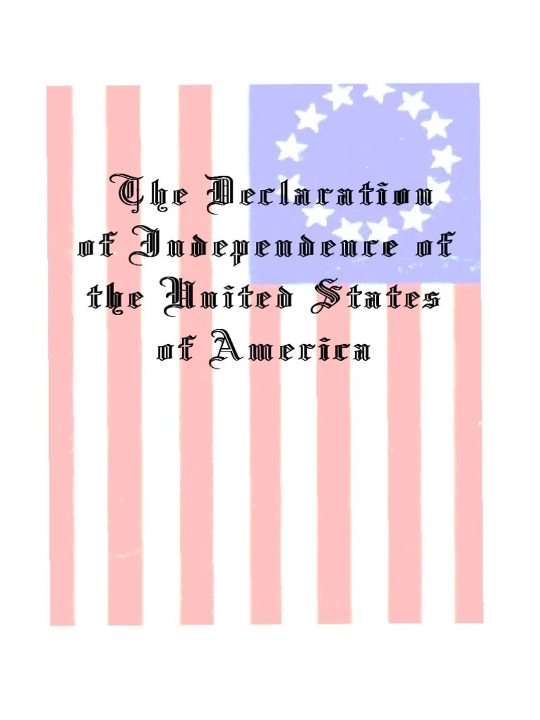 Declaration Of Independence | PDF | United States Declaration Of Independence | Project Gutenberg