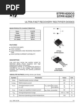 Stpr1620ct Diode Rectifier