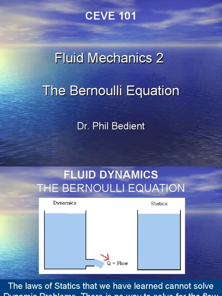 Bernoulli Equation | PDF | Fluid Dynamics | Pressure