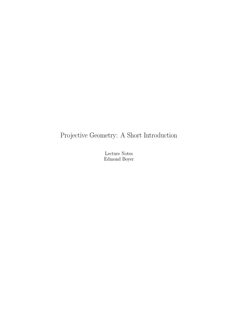 Projective Geometry | PDF | Projective Geometry | Geometry