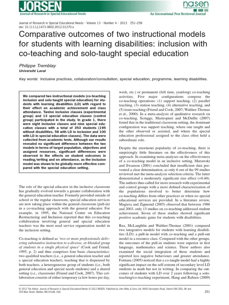 Inclusion PDF | PDF | Special Education | Inclusion (Education)