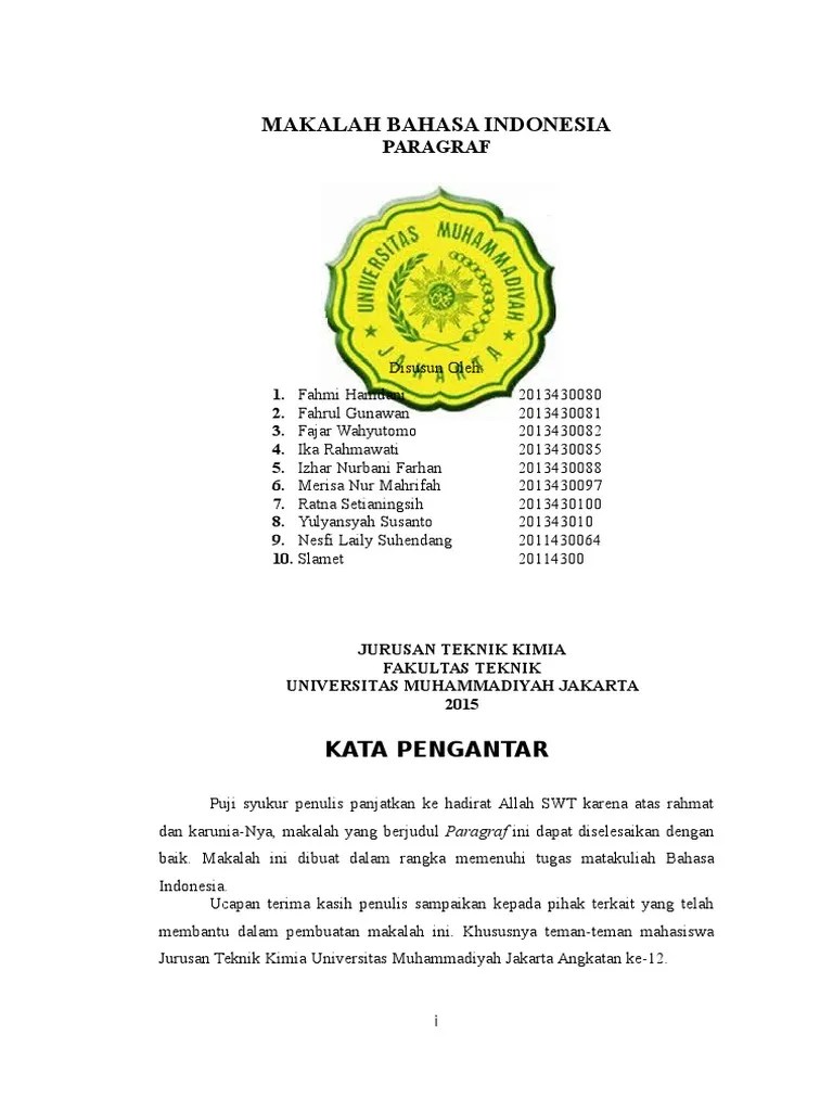 Makalah paragraf lengkap keterampilan menulis paragraf merupakan keterampilan yang sangat komplek, dalam menyusun paragraph harus memperhatikan . Makalah Paragraf Pdf