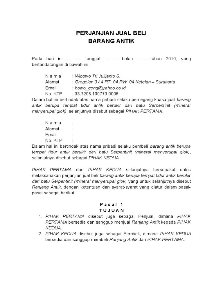 Berita Online Pilihan Contoh Surat Jual Beli 
