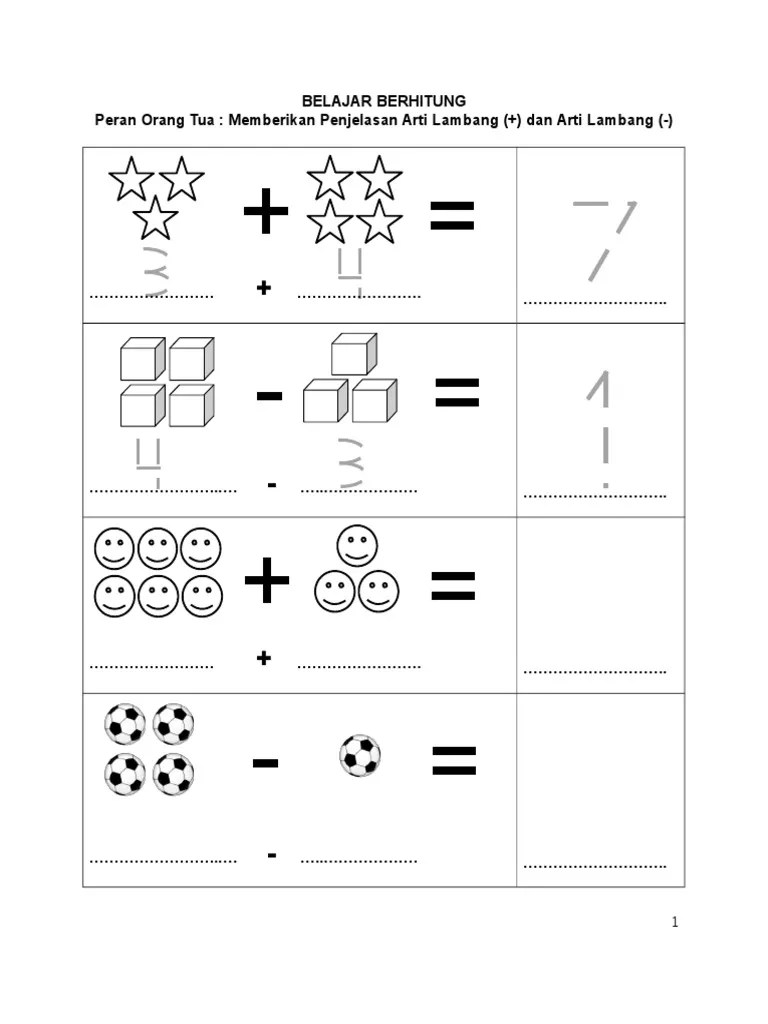 Belajar Berhitung Anak TK/ PAUD | PDF