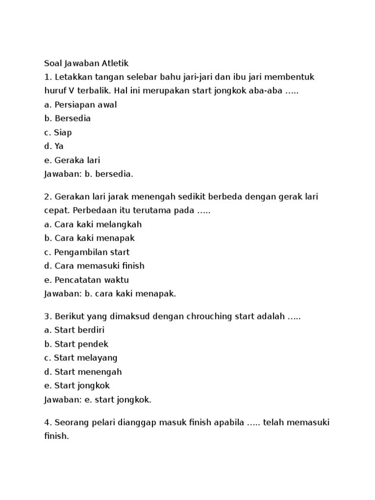 Kalimat yang disajikan akurat d. Soal Pilihan Ganda Dan Jawaban Bulu Tangkis - Kumpulan Contoh Surat dan Soal Terlengkap