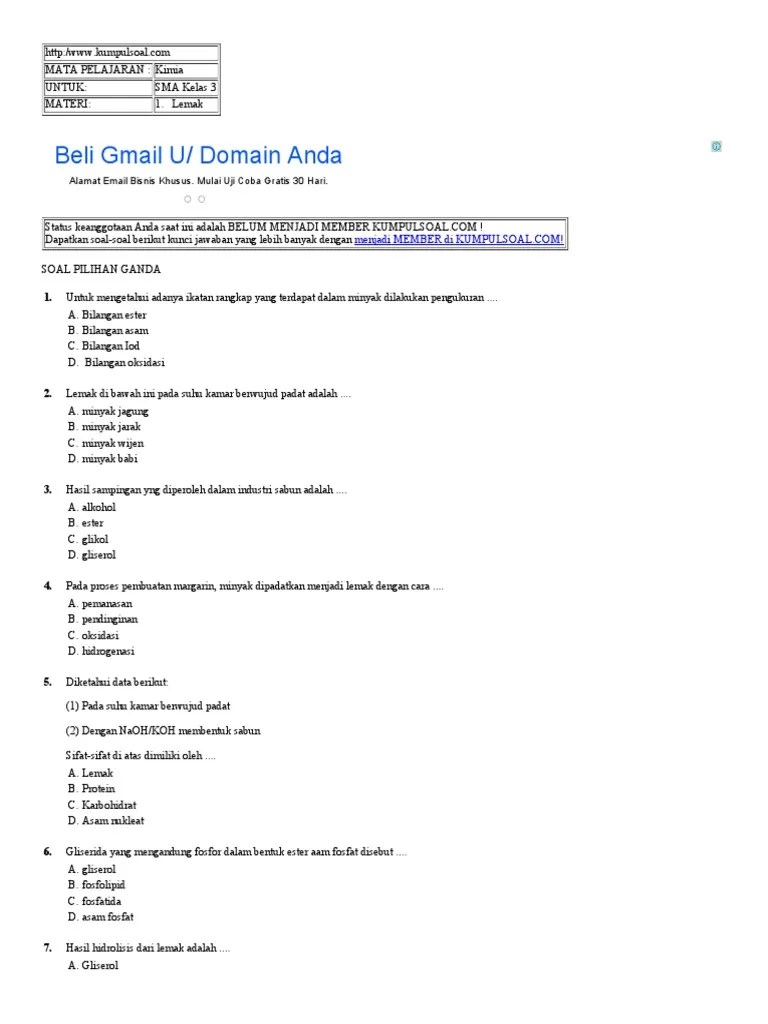 Contoh Soal Lemak Cute766