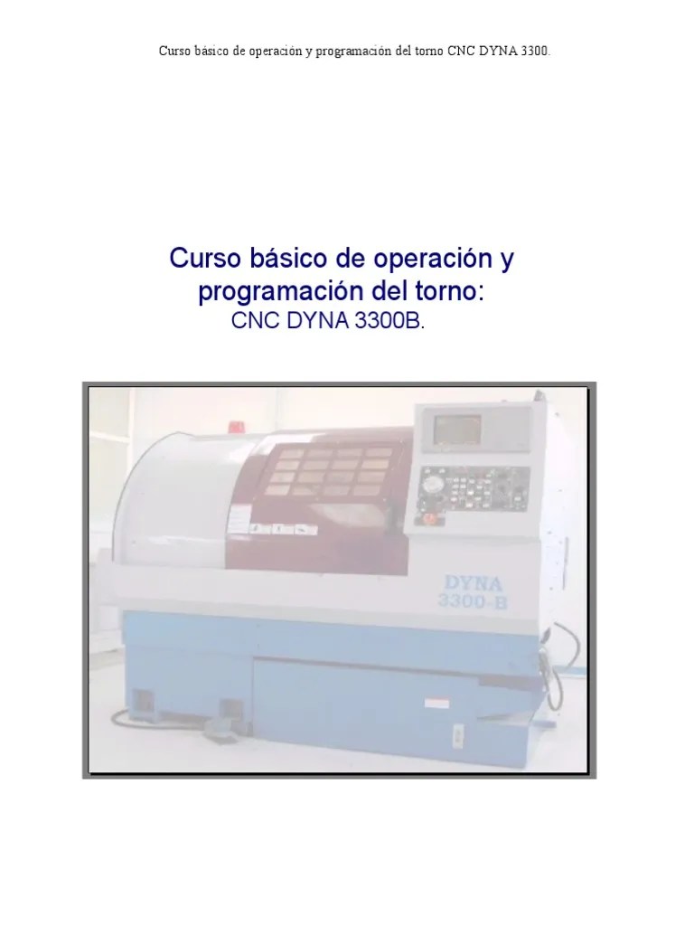 Manual Torno CNC Dyna 3300b | PDF | Control Numerico | Herramientas