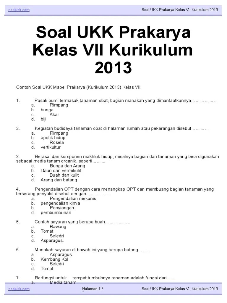 We did not find results for: Soal Prakarya Kelas 7 Semester 1 Kurikulum 2013 Dan ...