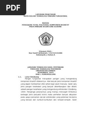 LAPORAN Total Polifenol ISTI | PDF