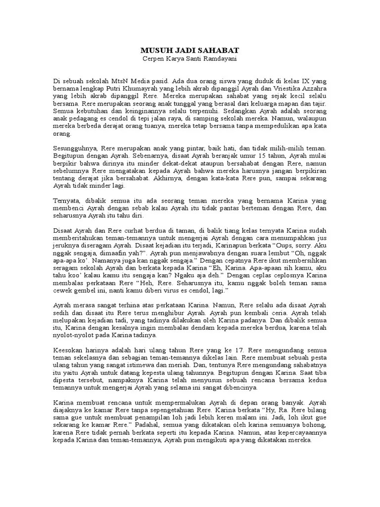 Susunan acara pernikahan dalam bahasa jawa 2. Naskah Drama Musuh Jadi Sahabat 6 Orang Sekali