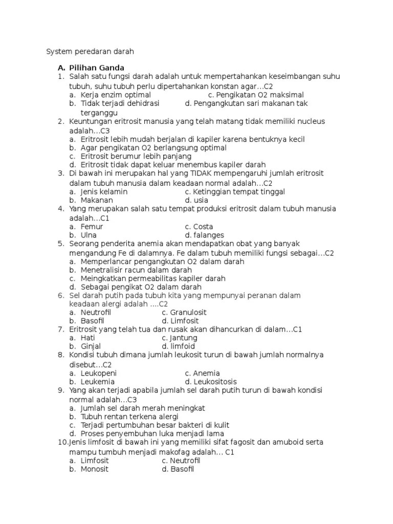 Dilansir dari national center for biotechnology information (ncbi), . Soal Sistem Peredaran Darah Kelas Xi Dan Pembahasannya Dengan